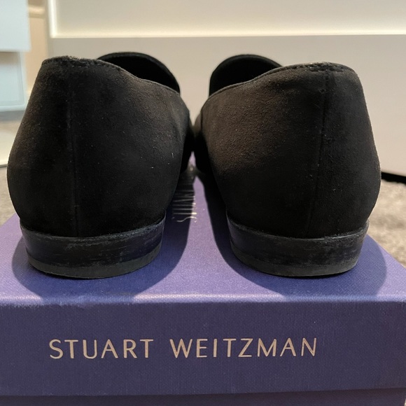 Stuart Weitzman Black Suede Arky Flats - Picture 2 of 5